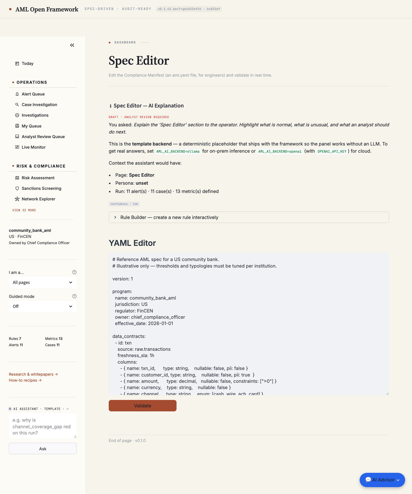 Spec Editor