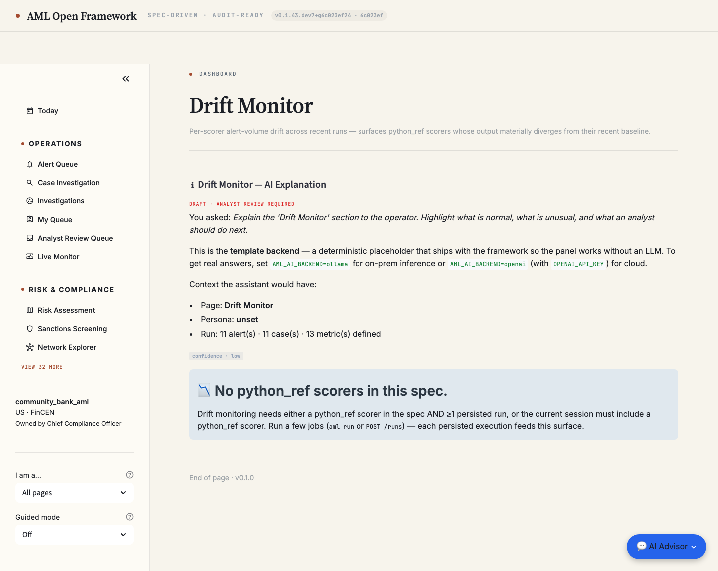 Drift Monitor
